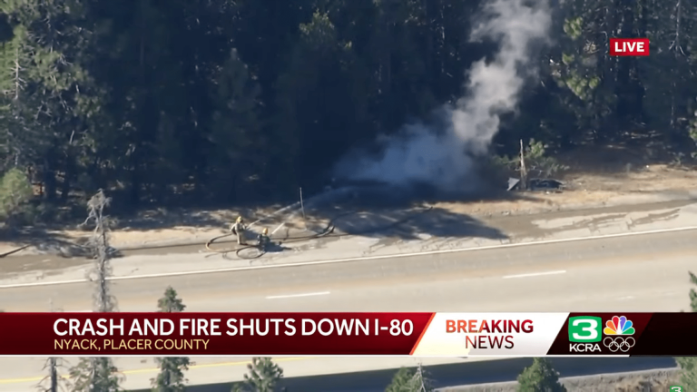 ‘Toxic’ Tesla Semi Fire Closes Part of I-80 Indefinitely as Firefighters Let It Burn